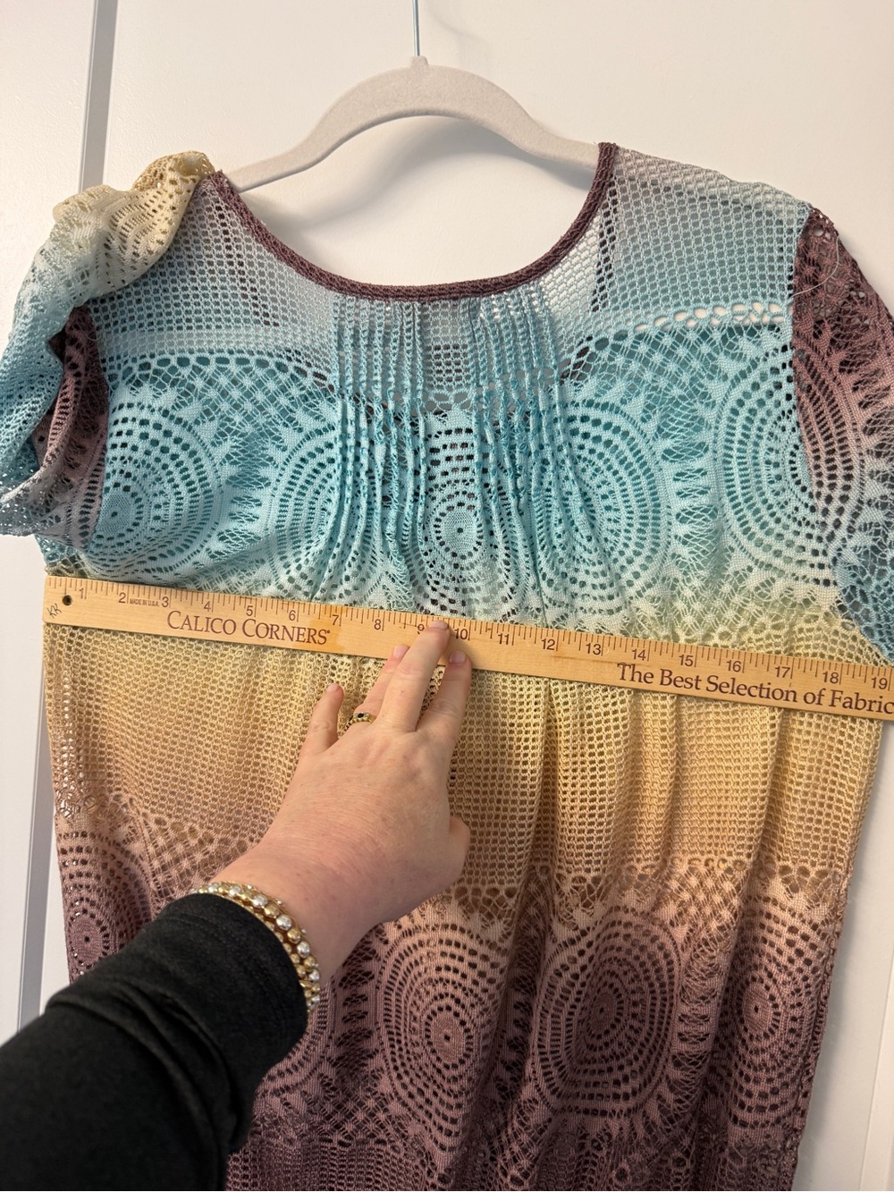 Sundance Horizons Ombre Sheer Knit  Blouson Tunic Size Medium Coastal Cowgirl - Picture 7 of 8